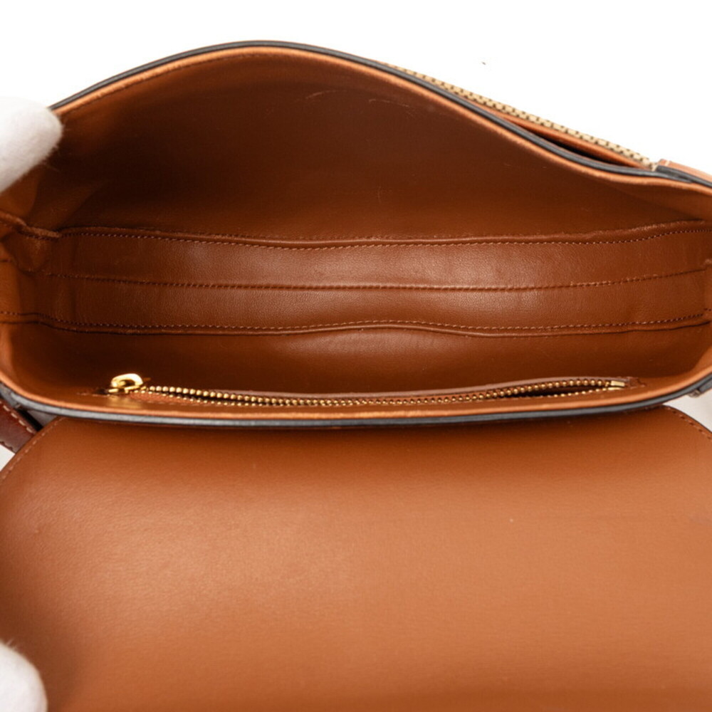 Celine 16 Seize Besace Crossbody Shoulder Bag, Brown/Beige Leather/Canvas, Wo... - Picture 6 of 6